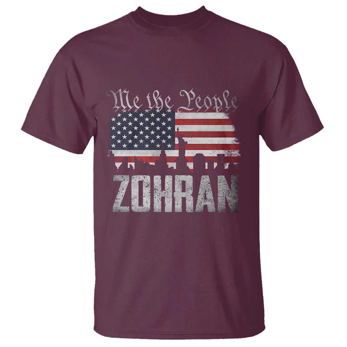 Zohran Mamdani Groovy Flowers T Shirt Retro Style TS02 Maroon Print Your Wear