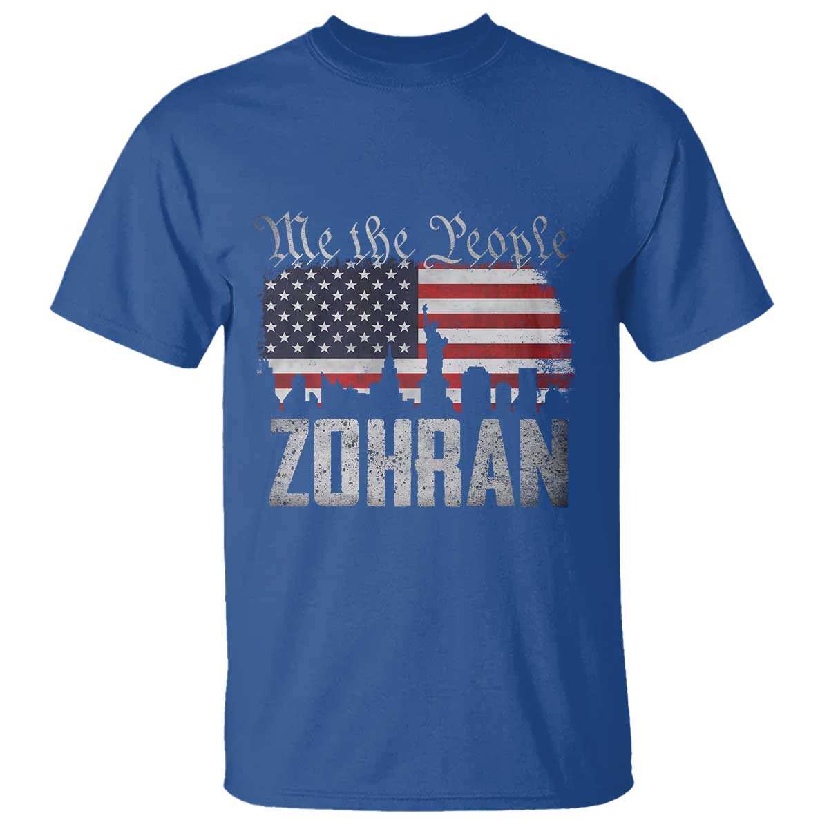 Zohran Mamdani Groovy Flowers T Shirt Retro Style TS02 Royal Blue Print Your Wear