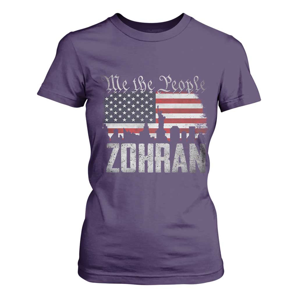 Zohran Mamdani Groovy Flowers T Shirt For Women Retro Style TS02 Purple Print Your Wear