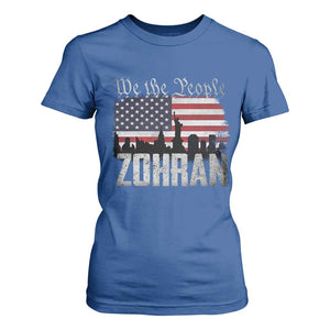 Zohran Mamdani Groovy Flowers T Shirt For Women Retro Style TS02 Royal Blue Print Your Wear