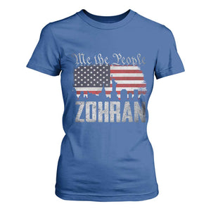 Zohran Mamdani Groovy Flowers T Shirt For Women Retro Style TS02 Royal Blue Print Your Wear