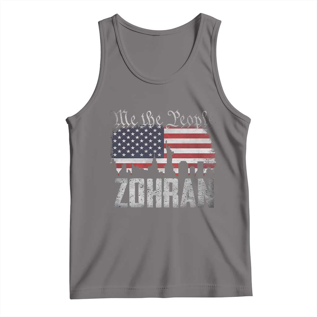 Zohran Mamdani Groovy Flowers Tank Top Retro Style TS02 Deep Heather Print Your Wear