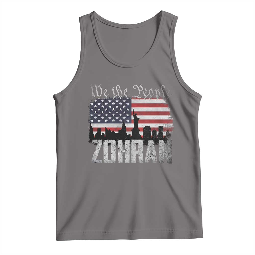 Zohran Mamdani Groovy Flowers Tank Top Retro Style TS02 Deep Heather Print Your Wear