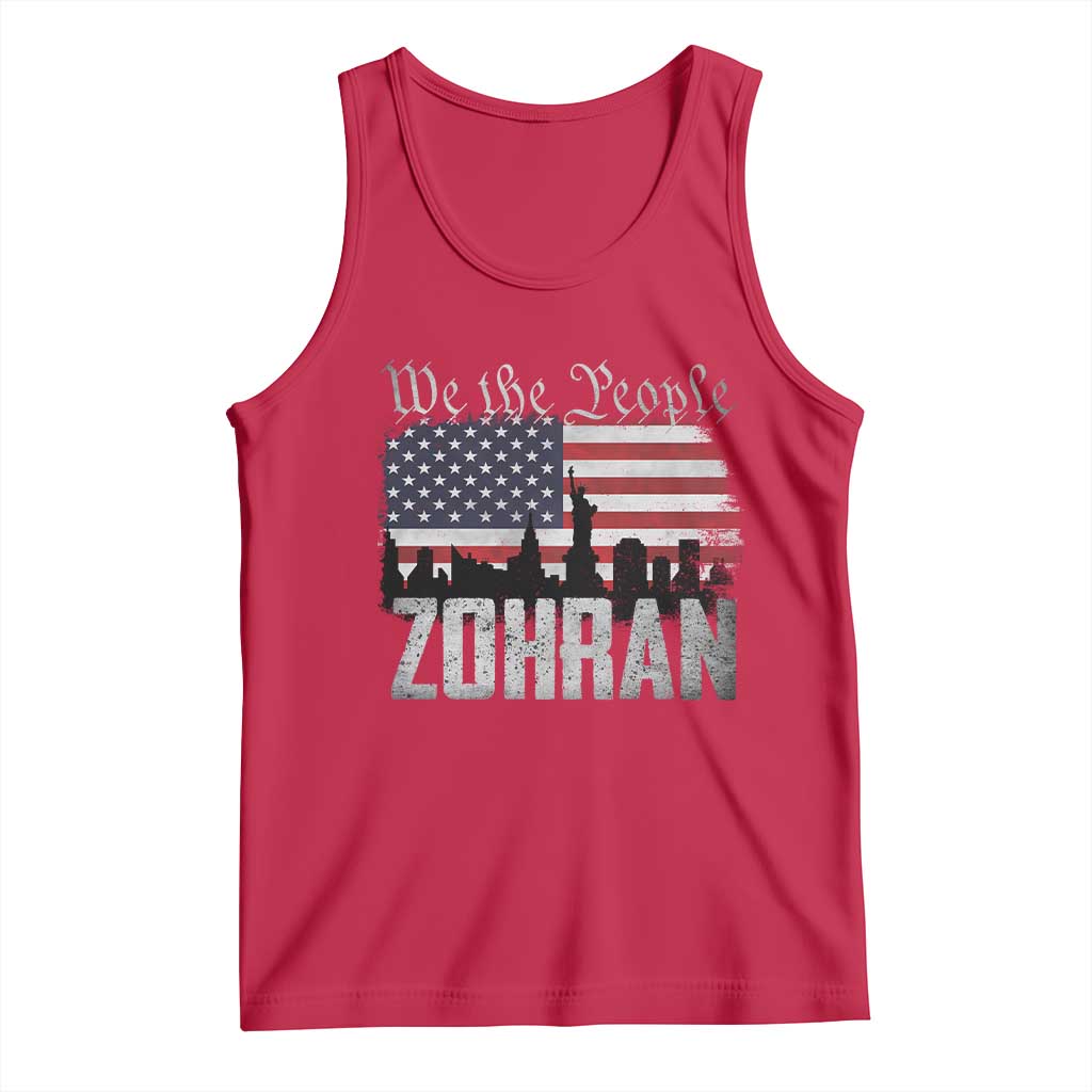 Zohran Mamdani Groovy Flowers Tank Top Retro Style TS02 Red Print Your Wear