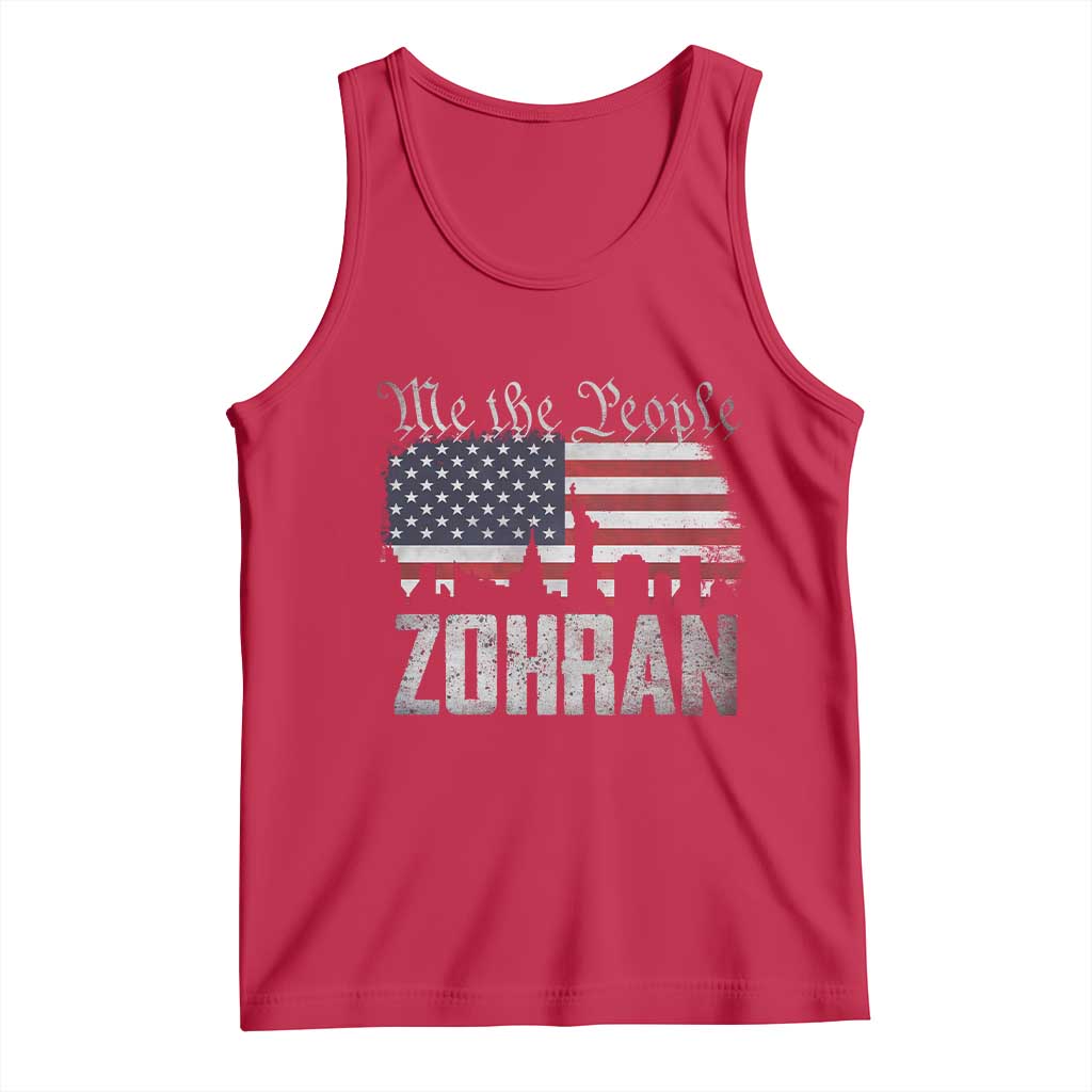 Zohran Mamdani Groovy Flowers Tank Top Retro Style TS02 Red Print Your Wear