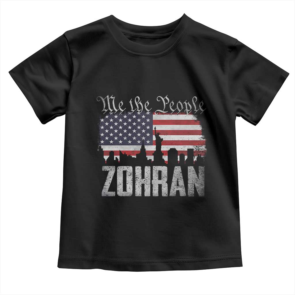 Zohran Mamdani Groovy Flowers Toddler T Shirt Retro Style TS02 Black Print Your Wear