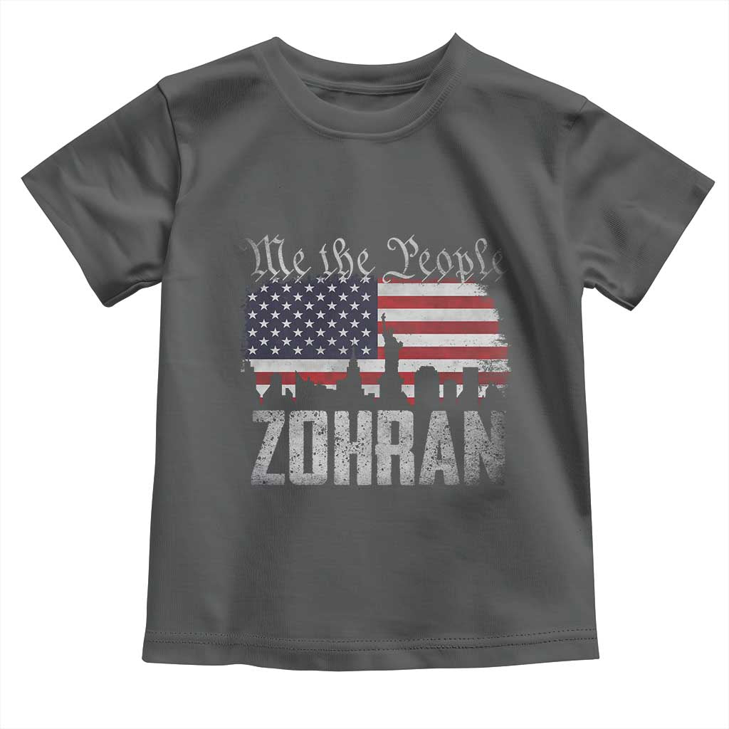 Zohran Mamdani Groovy Flowers Toddler T Shirt Retro Style TS02 Dark Heather Print Your Wear