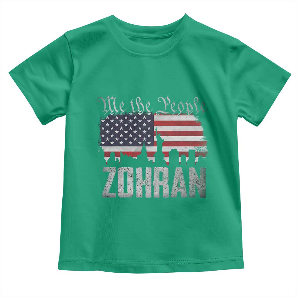 Zohran Mamdani Groovy Flowers Toddler T Shirt Retro Style TS02 Irish Green Print Your Wear