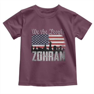 Zohran Mamdani Groovy Flowers Toddler T Shirt Retro Style TS02 Maroon Print Your Wear