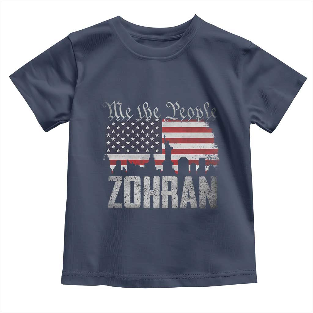 Zohran Mamdani Groovy Flowers Toddler T Shirt Retro Style TS02 Navy Print Your Wear