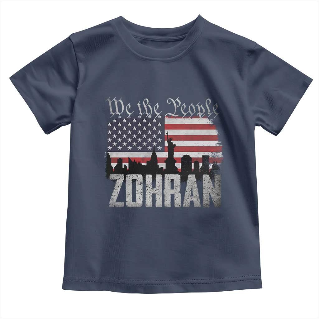 Zohran Mamdani Groovy Flowers Toddler T Shirt Retro Style TS02 Navy Print Your Wear