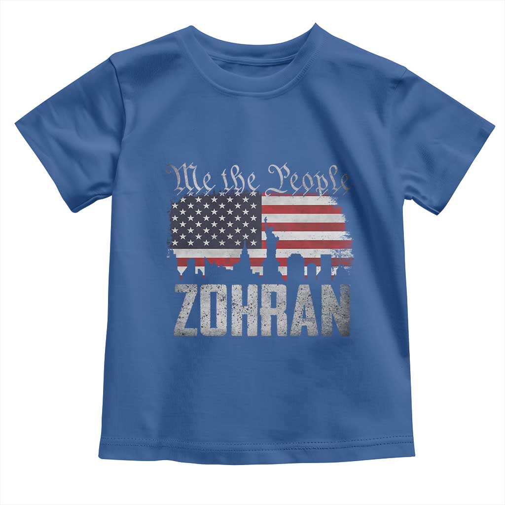 Zohran Mamdani Groovy Flowers Toddler T Shirt Retro Style TS02 Royal Blue Print Your Wear