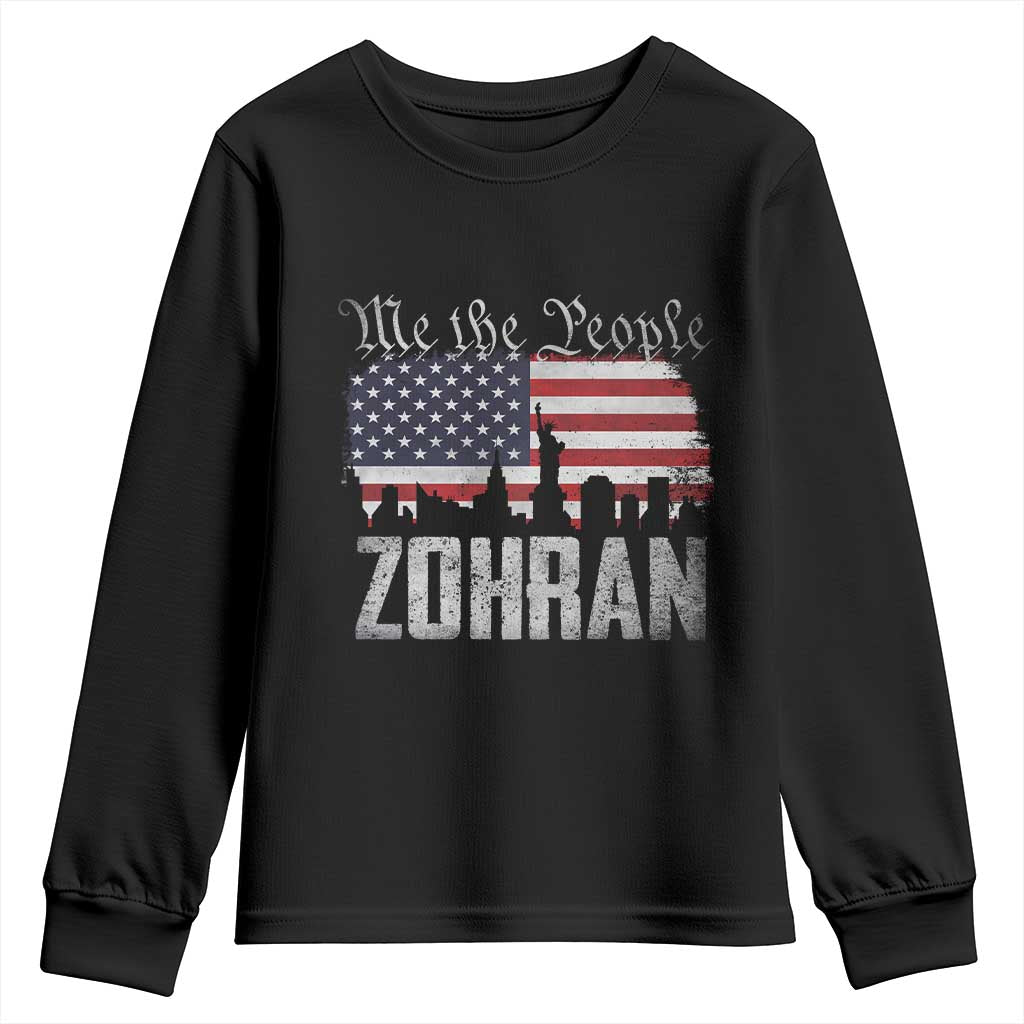 Zohran Mamdani Groovy Flowers Youth Sweatshirt Retro Style TS02 Black Print Your Wear