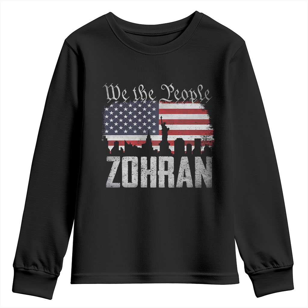 Zohran Mamdani Groovy Flowers Youth Sweatshirt Retro Style TS02 Black Print Your Wear