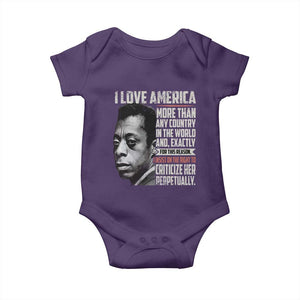 James Baldwin American Patriotic Baby Onesie I Love America More Than Any Country TS02 Purple Print Your Wear