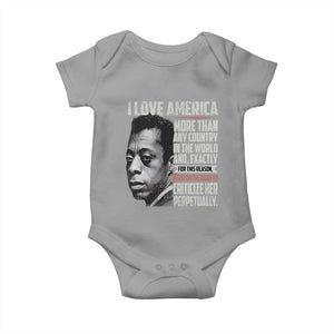 James Baldwin American Patriotic Baby Onesie I Love America More Than Any Country TS02 Sport Gray Print Your Wear