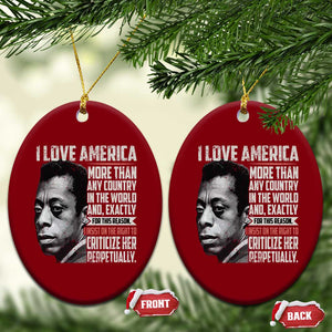 James Baldwin American Patriotic Ceramic Ornament I Love America More Than Any Country TS02 Print Your Wear