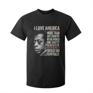 James Baldwin American Patriotic T Shirt For Kid I Love America More Than Any Country TS02 Black Print Your Wear
