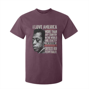 James Baldwin American Patriotic T Shirt For Kid I Love America More Than Any Country TS02 Maroon Print Your Wear