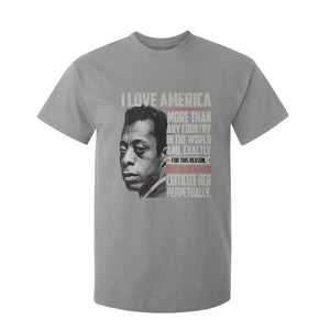James Baldwin American Patriotic T Shirt For Kid I Love America More Than Any Country TS02 Sport Gray Print Your Wear