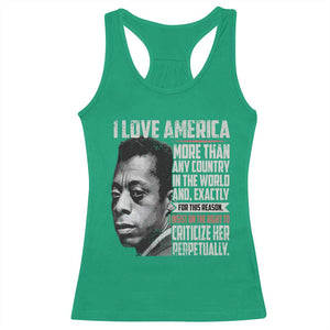 James Baldwin American Patriotic Racerback Tank Top I Love America More Than Any Country TS02 Irish Green Print Your Wear