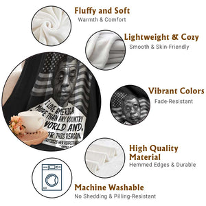 James Baldwin American Patriotic Throw Blanket I Love America More Than Any Country American Flag TS02 Print Your Wear