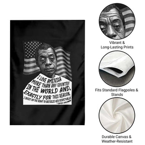 James Baldwin American Patriotic Garden Flag I Love America More Than Any Country American Flag TS02 Print Your Wear