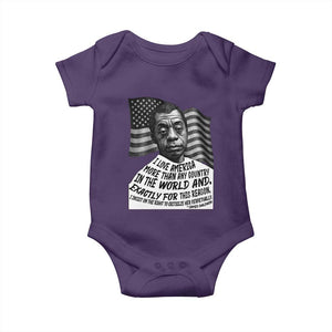 James Baldwin American Patriotic Baby Onesie I Love America More Than Any Country American Flag TS02 Purple Print Your Wear
