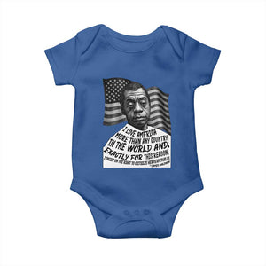 James Baldwin American Patriotic Baby Onesie I Love America More Than Any Country American Flag TS02 Royal Blue Print Your Wear