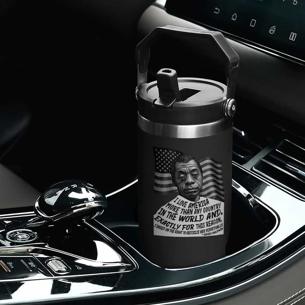 James Baldwin American Patriotic Flip Straw Tumbler I Love America More Than Any Country American Flag TS02 Print Your Wear