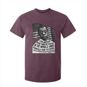 James Baldwin American Patriotic T Shirt For Kid I Love America More Than Any Country American Flag TS02 Maroon Print Your Wear