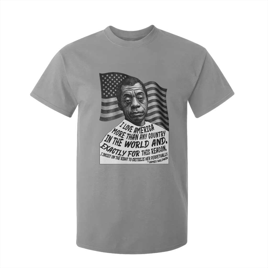 James Baldwin American Patriotic T Shirt For Kid I Love America More Than Any Country American Flag TS02 Sport Gray Print Your Wear