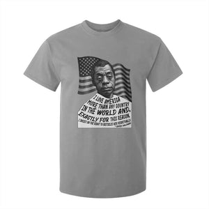 James Baldwin American Patriotic T Shirt For Kid I Love America More Than Any Country American Flag TS02 Sport Gray Print Your Wear