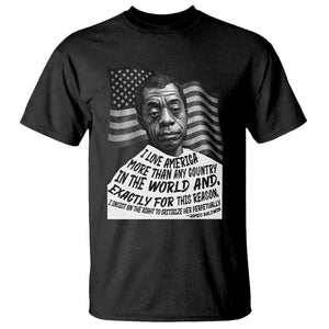 James Baldwin American Patriotic T Shirt I Love America More Than Any Country American Flag TS02 Black Print Your Wear