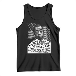James Baldwin American Patriotic Tank Top I Love America More Than Any Country American Flag TS02 Black Print Your Wear