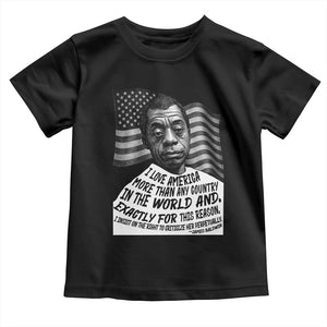 James Baldwin American Patriotic Toddler T Shirt I Love America More Than Any Country American Flag TS02 Black Print Your Wear
