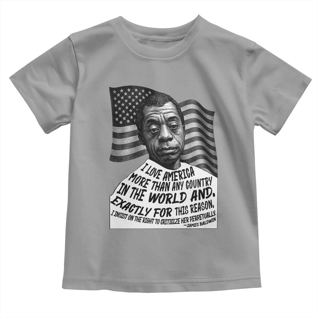 James Baldwin American Patriotic Toddler T Shirt I Love America More Than Any Country American Flag TS02 Sport Gray Print Your Wear