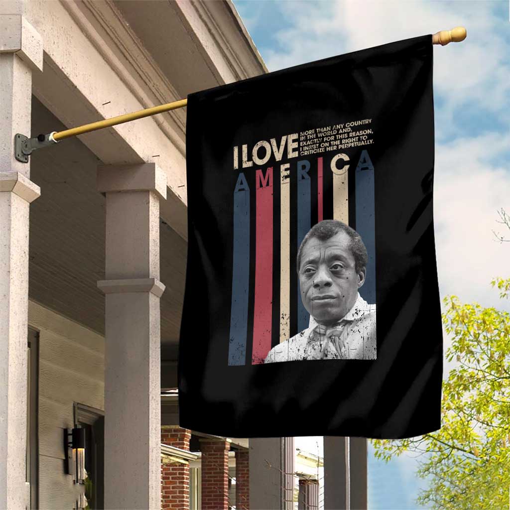 James Baldwin American Patriotic Garden Flag I Love America More Than Any Country Retro TS02 Print Your Wear