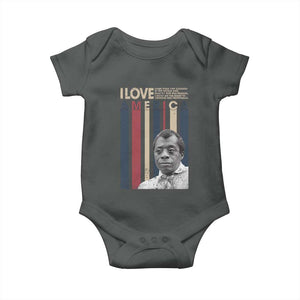 James Baldwin American Patriotic Baby Onesie I Love America More Than Any Country Retro TS02 Dark Heather Print Your Wear