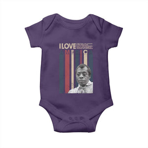 James Baldwin American Patriotic Baby Onesie I Love America More Than Any Country Retro TS02 Purple Print Your Wear