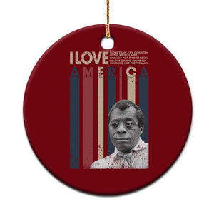 James Baldwin American Patriotic Ceramic Ornament I Love America More Than Any Country Retro TS02 1pc Red Print Your Wear