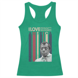 James Baldwin American Patriotic Racerback Tank Top I Love America More Than Any Country Retro TS02 Irish Green Print Your Wear