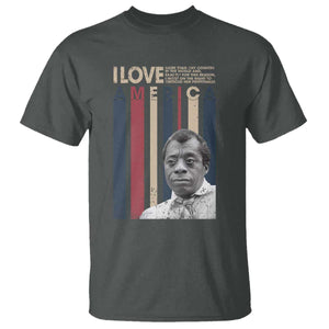 James Baldwin American Patriotic T Shirt I Love America More Than Any Country Retro TS02 Dark Heather Print Your Wear