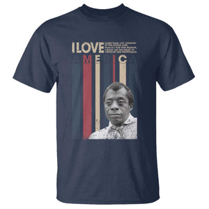 James Baldwin American Patriotic T Shirt I Love America More Than Any Country Retro TS02 Navy Print Your Wear