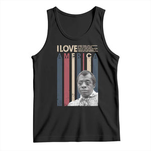 James Baldwin American Patriotic Tank Top I Love America More Than Any Country Retro TS02 Black Print Your Wear