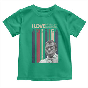 James Baldwin American Patriotic Toddler T Shirt I Love America More Than Any Country Retro TS02 Irish Green Print Your Wear