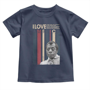 James Baldwin American Patriotic Toddler T Shirt I Love America More Than Any Country Retro TS02 Navy Print Your Wear