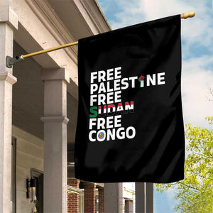 Free Palestine Sudan Congo Garden Flag Human Rights Activist Justice and Solidarity TS02 Print Your Wear