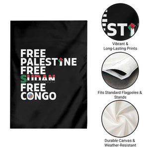 Free Palestine Sudan Congo Garden Flag Human Rights Activist Justice and Solidarity TS02 Print Your Wear