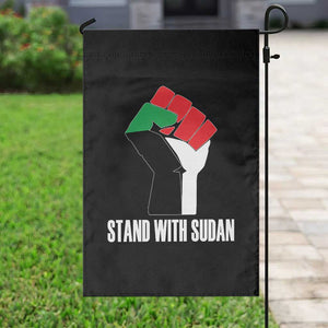 Stand With Sudan Power Fist Garden Flag Sudan Flag Activist Peace and Protest TS02 Print Your Wear